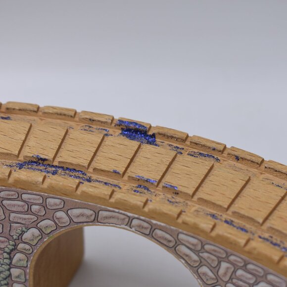 Arched Curved Viaduct Bridge Wooden Clickity Clack Thomas and Friends Used Fair - Picture 7 of 10